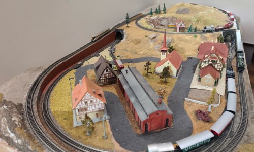 Exposition de modèles réduits de trains vapeur