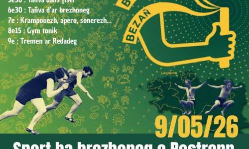 Sport et langue bretonne pour le passage de la Redadeg à Rostrenen
