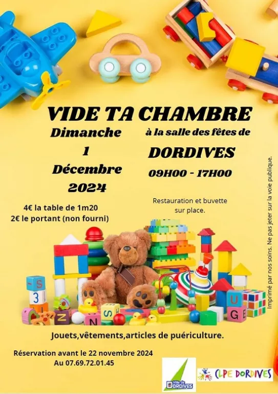 Vide ta chambre Le 1 déc 2024