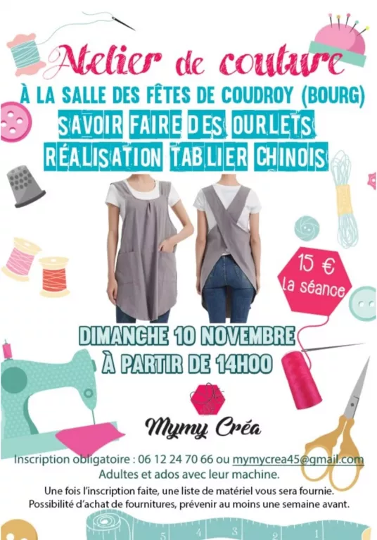 Atelier de couture Le 10 nov 2024