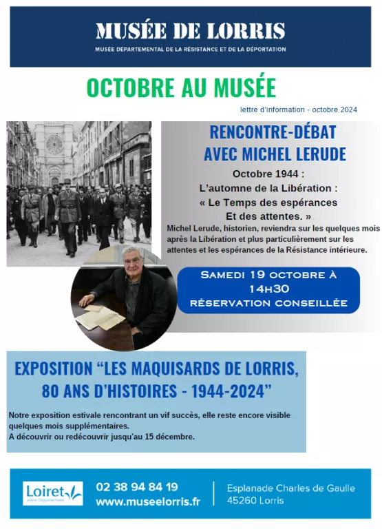 Rencontre-débat avec Michel Lerude au Musée de... Le 19 oct 2024