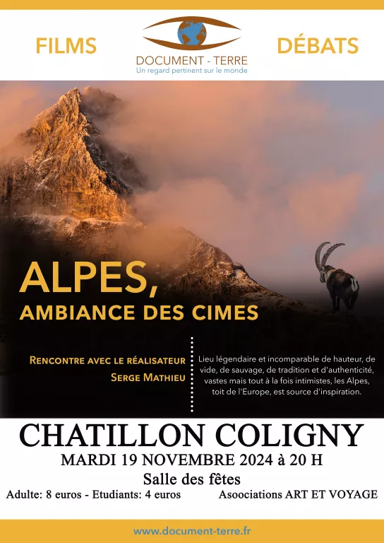 Projection sur Les Alpes, ambiance des cimes Le 19 nov 2024