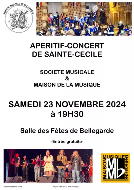 Apéritif concert de la Sainte Cécile Le 23 nov 2024