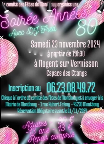 Soirée Années 80 Le 23 nov 2024