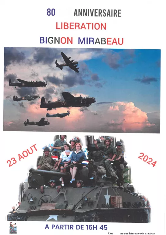 80e Anniversaire de la Libération de Le Bignon Mirabeau Le 23 août 2024