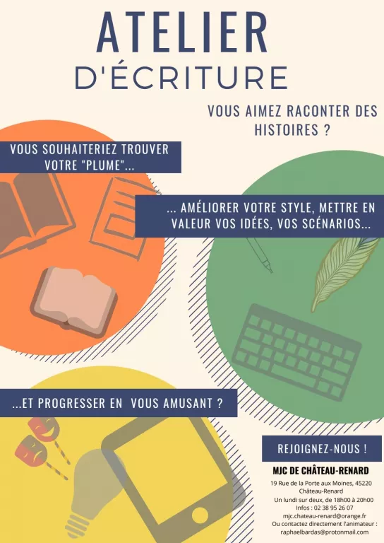 Atelier écriture Du 4 nov au 30 déc 2024