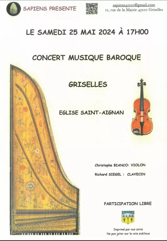 Concert baroque Le 25 mai 2024