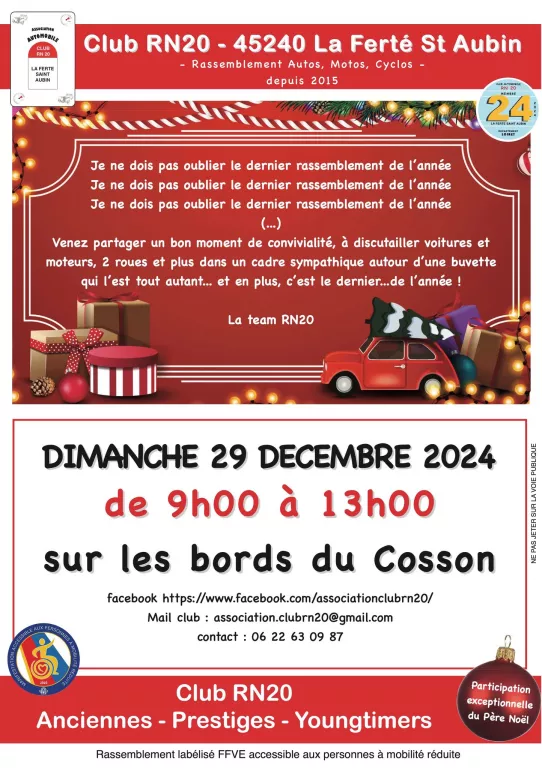 Rassemblement Club RN20 - Décembre 2024 Le 29 déc 2024