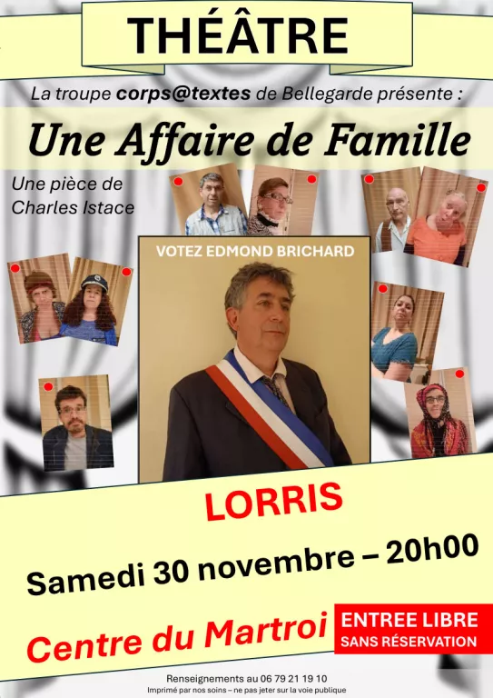 Théâtre "Une affaire de famille" Le 30 nov 2024