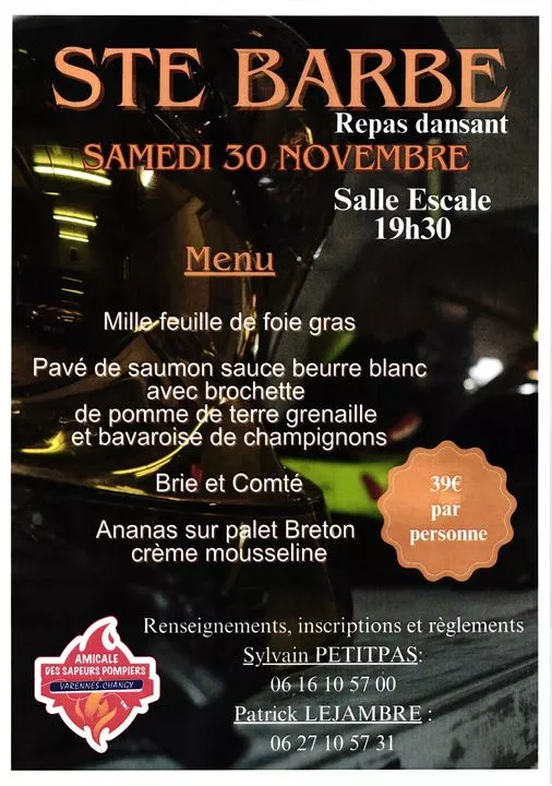 Repas de la Sainte Barbe Le 30 nov 2024