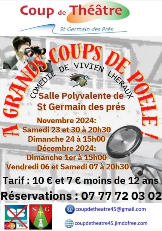 Théâtre "A grands coups de poele !" Du 23 nov au 7 déc 2024