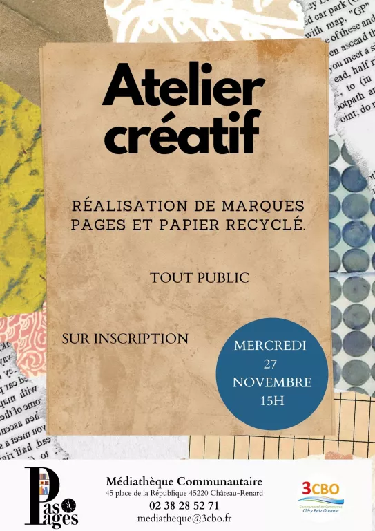 Atelier Créatif Le 27 nov 2024