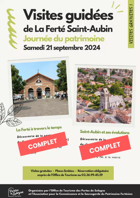 Visites guidées de la Ferté Saint Aubin - Journée du Patrimoine