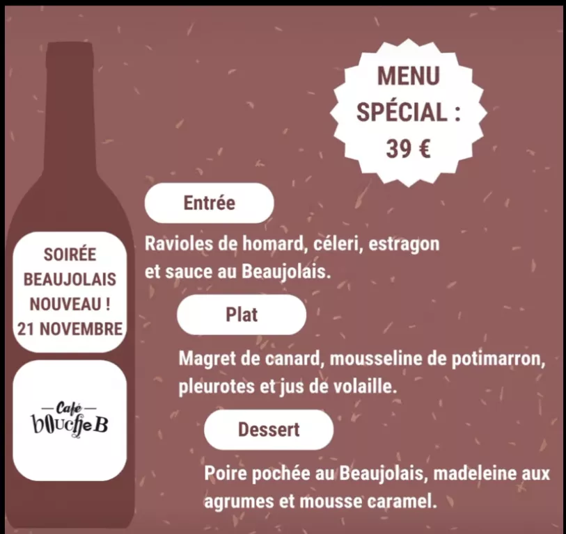 Soirée Beaujolais Nouveau au Café Bouche B Le 21 nov 2024