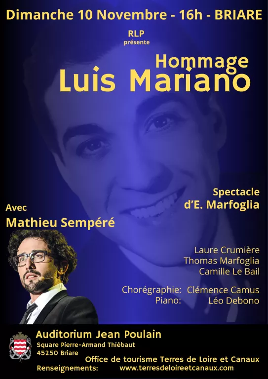 Spectacle musical "Hommage à Luis Mariano" Le 10 nov 2024