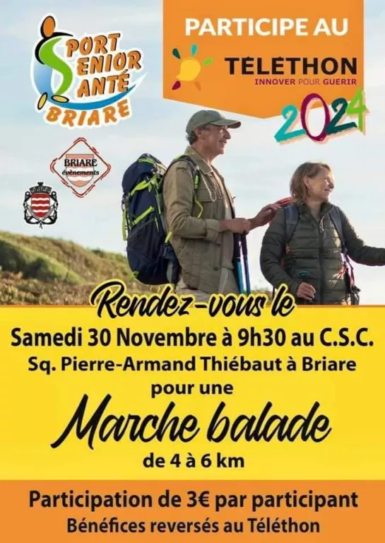 Marche balade du Téléthon Le 30 nov 2024