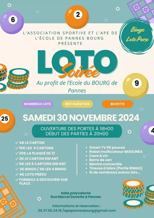 Soirée LOTO Le 30 nov 2024