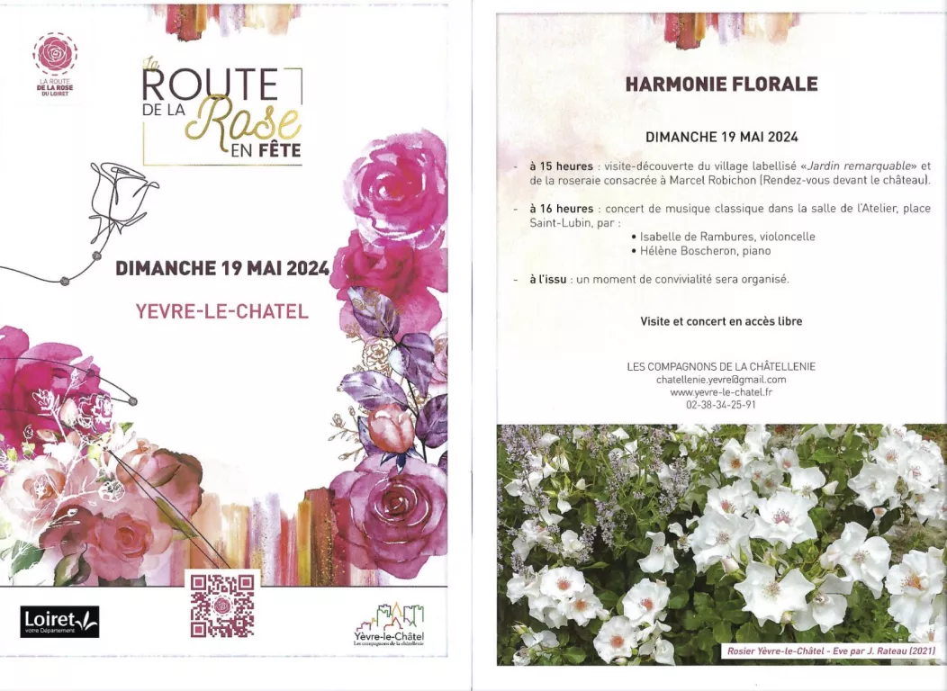 Harmonie Florale, Circuit dans le village-jardin de Yèvre-le-Châtel Le 19 mai 2024