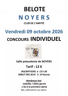 Concours de belote individuel