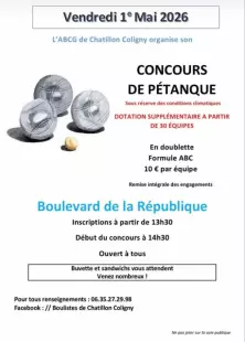 Concours de pétanque en doublette