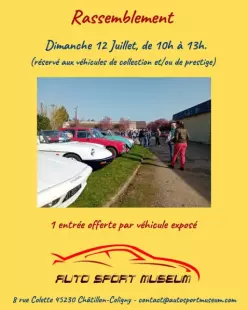 Rassemblement de voiture de collection et de prestige
