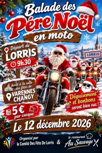 Balade des Pères Noël en moto