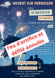 Feu d'artifice et bal