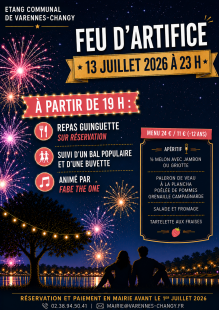 Repas bal et feu d'artifice