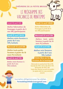 Activités à la Chèvrerie de la Petite Brosse