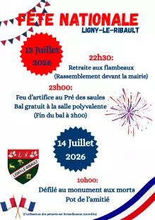 Fête nationale à Ligny-le-Ribault