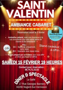 Saint Valentin - Dîner & Spectacle Cabaret