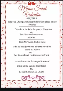 Repas de Saint Valentin