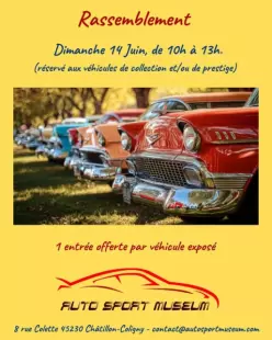Rassemblement de voiture de collection et de prestige