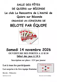 Concours de belote par équipe