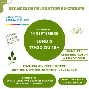 Relaxation hebdomadaire à Ingré