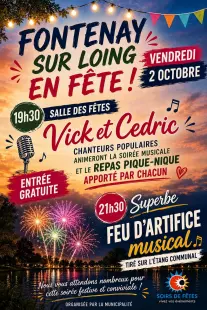 Soirée animée et feu d'artifice musical