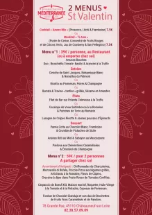 Saint-Valentin au restaurant Méditerranée