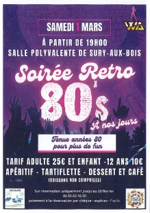 Soirée rétro 80's à nos jours