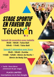 Stage sportif en faveur du Téléthon