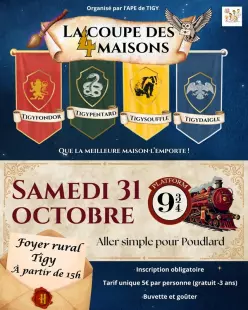 Aller simple pour Poudlard : La coupe des 4 maisons