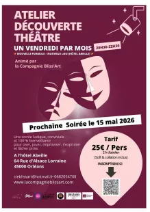 ✨ OSEZ LE THÉÂTRE… LE TEMPS D’UNE SOIRÉE AVEC LA COMPAGNIE BLISS'ART