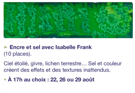 Atelier de pratiques artistiques : Encre et sel