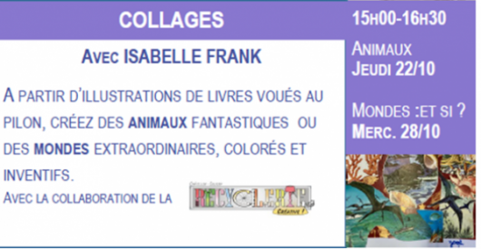 Atelier collages avec Isabelle Frank