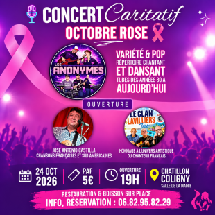 Concert caritatif octobre rose
