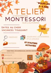 Les ateliers de l'automne inspiration Montessori