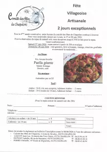 fête villageoise artisanale - repas