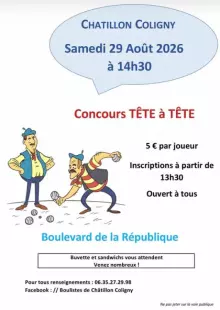 Concours de pétanque tête à tête