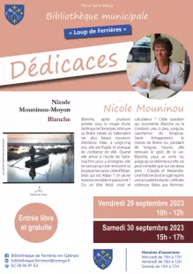 Séance dédicaces : Nicole Mouninou-Moyon