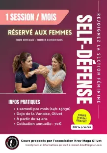 Cours d'essai section femme Krav Maga Olivet