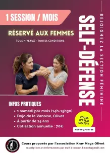 Cours d'essai section femme Krav Maga Olivet
